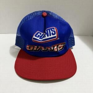 Vintage New York Giants Mesh Back Snapback Adult Blue One Size NFL Football Men